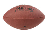 Murray Sporting Goods Autograph Football with Stand - Two White Panels Signature Ready Display Trophy Case Signable Regulation Size Full 12 Inch