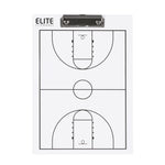 Elite Basketball White Dry Erase Coaches Clipboard | Double-Side Basketball Coaching Whiteboard with Marker