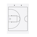 Elite Basketball White Dry Erase Coaches Clipboard | Double-Side Basketball Coaching Whiteboard with Marker