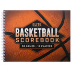 Elite Basketball Scorebook - 50 Games Score Book Side by Side Score Keeping Book for Stats |Elite Basketball Stat Tracking Book - High School, Middle School, Little League for Scorekeepers