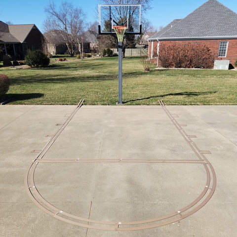 Murray Sporting Goods Basketball Court Marking Stencil Kit Free Throw Lane/Key Only for Driveway, Asphalt or Concrete