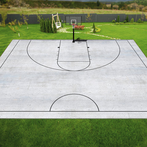 Murray Sporting Goods Half Court Basketball Court Marking Kit for Driveway, Asphalt or Concrete| Court Marking Stencil Kit for Backyard Basketball Court