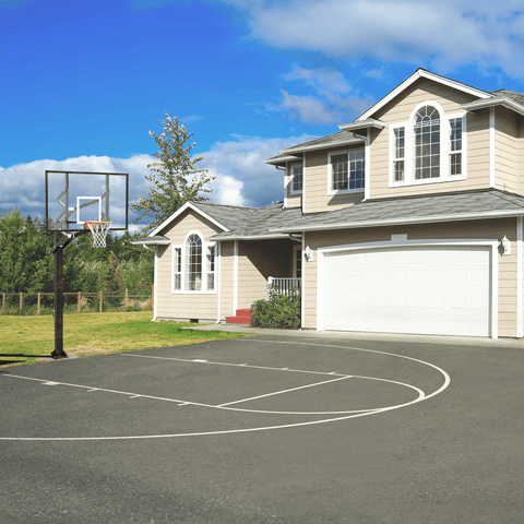 Murray Sporting Goods Premium Basketball Court Marking Kit for Driveway, Asphalt or Concrete | Court Marking Stencil Spray Paint Kit for Backyard