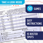 Elite Basketball Scorebook - 50 Games Score Book Side by Side Score Keeping Book for Stats |Elite Basketball Stat Tracking Book - High School, Middle School, Little League for Scorekeepers