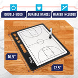 Murray Sporting Goods Whiteboard Premium Basketball Coaches Clipboard | Double-Sided Basketball Whiteboard with Marker