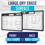 Murray Sporting Goods Whiteboard Premium Basketball Coaches Clipboard | Double-Sided Basketball Whiteboard with Marker