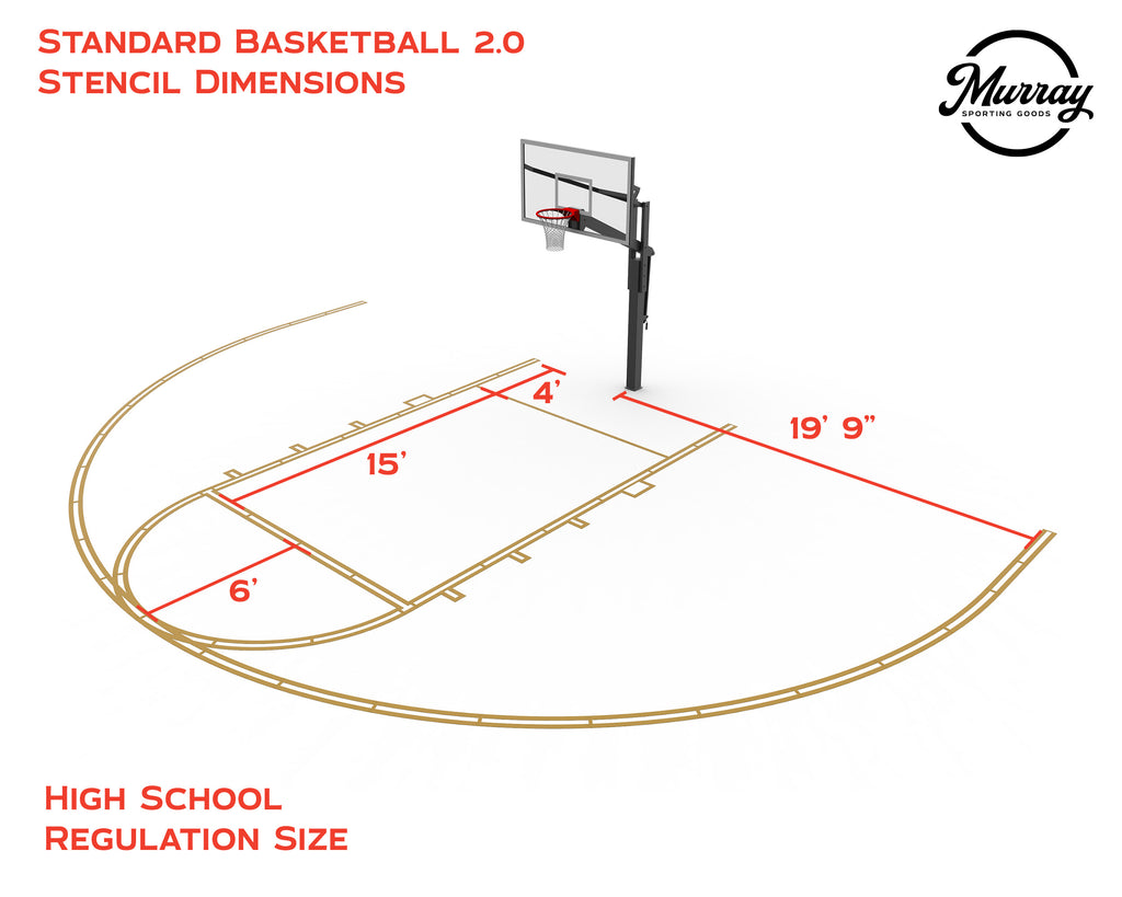 Murray Sporting Goods Basketball Court Marking Stencil Kit murray-sporting-goods-basketball-court-marking-stencil-kit