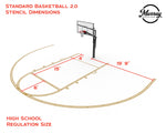 Murray Sporting Goods Basketball Court Marking Stencil Kit