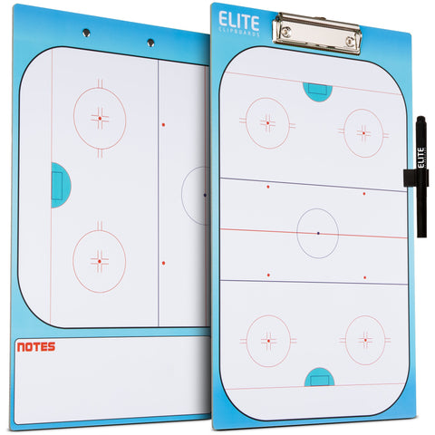 Elite Dry Erase Hockey Coaches Clipboard - Side by Side