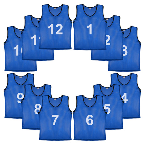 Nylon Mesh Scrimmage Team Practice Vests Jerseys (12 Jerseys)