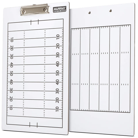 Murray Sporting Goods Dry Erase Football Coaches Clipboard - Double-Sided