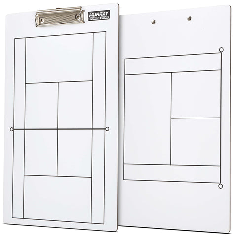 Murray Sporting Goods Dry Erase Tennis Coaches Clipboard - Double-Sided