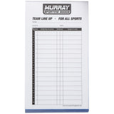 Murray Sporting Goods Baseball Team Lineup Cards - Inside