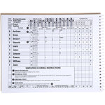 Murray Sporting Goods Basketball Scorebook - Inside Filled Out Example